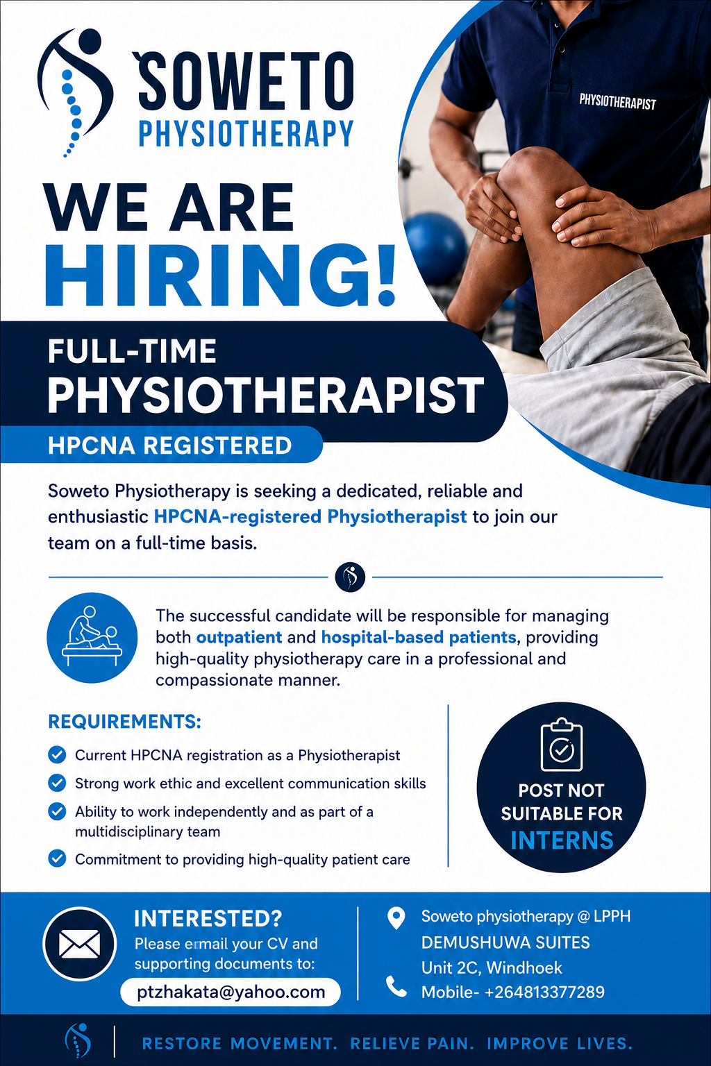 Physiotherapy Position Available